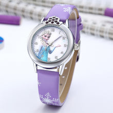 Load image into Gallery viewer, Elsa Watch Girls Elsa Princess Kids Watches Leather Strap
