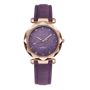 Décontracté femmes romantique ciel étoilé Montre-bracelet